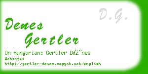 denes gertler business card